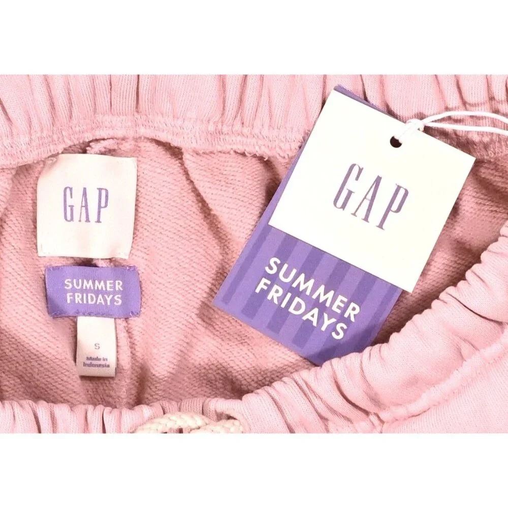 Gap × Summer Fridays Heavyweight Relaxed Logo Joggers in Pure Pink